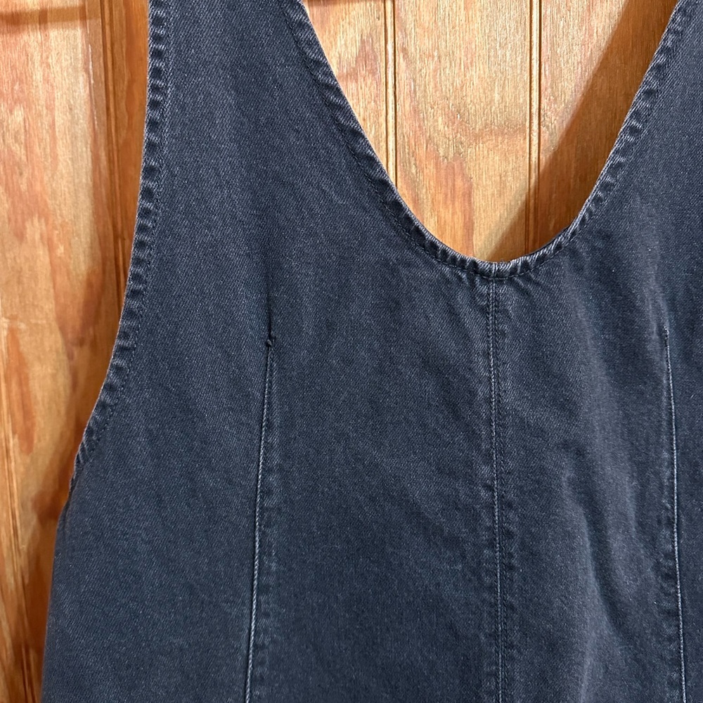 Free People Black Denim Utility Jumpsuit - Picture 2 of 4